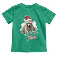 Funny Christmas Racoon Toddler T Shirt Sorry Santa I've Been Feral Trash Panda