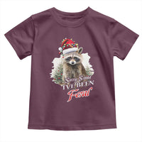 Funny Christmas Racoon Toddler T Shirt Sorry Santa I've Been Feral Trash Panda