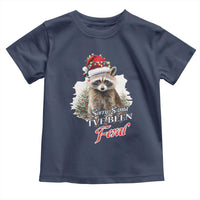 Funny Christmas Racoon Toddler T Shirt Sorry Santa I've Been Feral Trash Panda