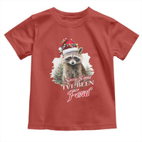 Funny Christmas Racoon Toddler T Shirt Sorry Santa I've Been Feral Trash Panda