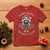 Funny Christmas Racoon T Shirt Sorry Santa I've Been Feral Xmas Wreath - Wonder Print Shop