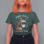 Funny Christmas Racoon T Shirt For Women Sorry Santa I've Been Feral Xmas Hat - Wonder Print Shop
