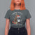Funny Christmas Racoon T Shirt For Women Sorry Santa I've Been Feral Xmas Hat - Wonder Print Shop