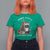 Funny Christmas Racoon T Shirt For Women Sorry Santa I've Been Feral Xmas Hat - Wonder Print Shop