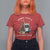 Funny Christmas Racoon T Shirt For Women Sorry Santa I've Been Feral Xmas Hat - Wonder Print Shop
