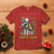 Funny Christmas Racoon T Shirt Sorta Merry Sorta Feral Xmas Wreath - Wonder Print Shop