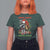 Funny Christmas Racoon T Shirt For Women Sorta Merry Sorta Feral Xmas Wreath - Wonder Print Shop