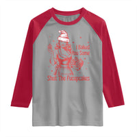 Funny Christmas Baking Raglan Shirt I Baked You Some Shut The Fucupcakes Vintage Santa Hat - Wonder Print Shop