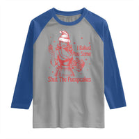 Funny Christmas Baking Raglan Shirt I Baked You Some Shut The Fucupcakes Vintage Santa Hat - Wonder Print Shop