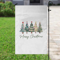 Merry Christmas Coquette Xmas Tree Garden Flag Cute Pink Bow - Wonder Print Shop
