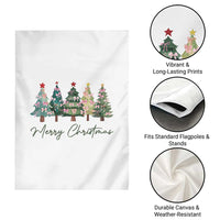 Merry Christmas Coquette Xmas Tree Garden Flag Cute Pink Bow - Wonder Print Shop