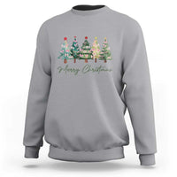 Merry Christmas Coquette Xmas Tree Sweatshirt Cute Pink Bow - Wonder Print Shop
