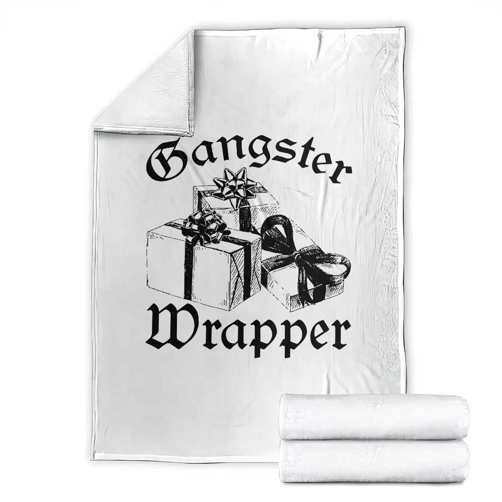 Funny Christmas Throw Blanket Gangster Wrapper Vintage Presents Gift - Wonder Print Shop
