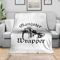 Funny Christmas Throw Blanket Gangster Wrapper Vintage Presents Gift - Wonder Print Shop