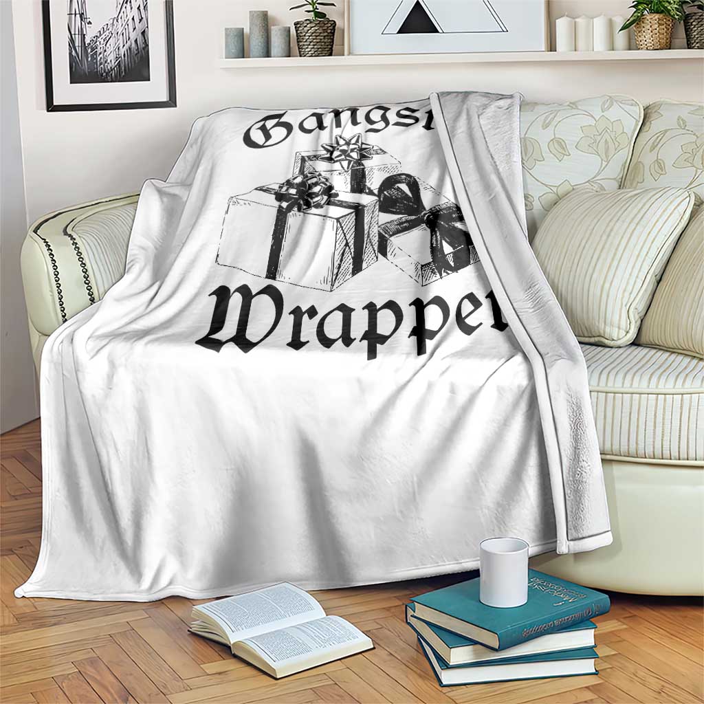 Funny Christmas Throw Blanket Gangster Wrapper Vintage Presents Gift - Wonder Print Shop