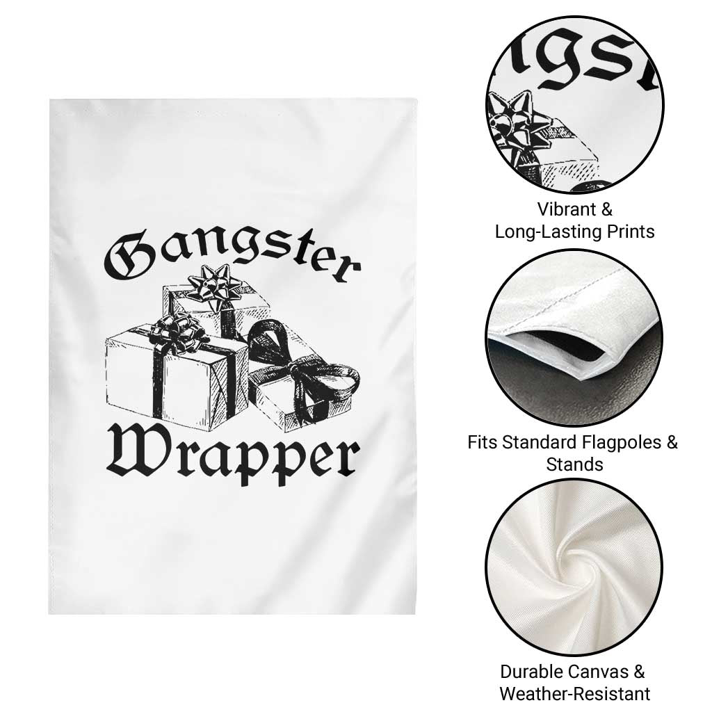 Funny Christmas Garden Flag Gangster Wrapper Vintage Presents Gift - Wonder Print Shop