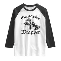 Funny Christmas Raglan Shirt Gangster Wrapper Vintage Presents Gift - Wonder Print Shop
