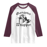 Funny Christmas Raglan Shirt Gangster Wrapper Vintage Presents Gift - Wonder Print Shop