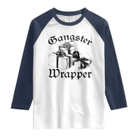 Funny Christmas Raglan Shirt Gangster Wrapper Vintage Presents Gift - Wonder Print Shop
