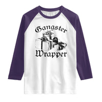 Funny Christmas Raglan Shirt Gangster Wrapper Vintage Presents Gift - Wonder Print Shop