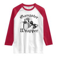 Funny Christmas Raglan Shirt Gangster Wrapper Vintage Presents Gift - Wonder Print Shop