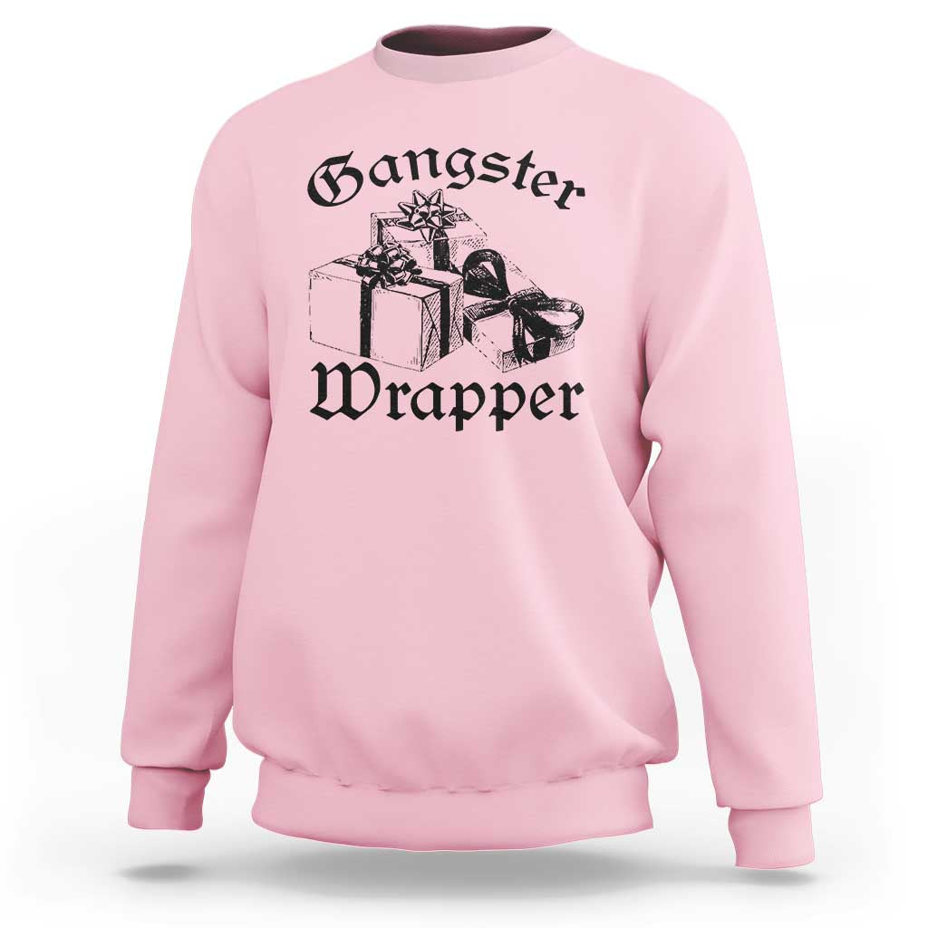Funny Christmas Sweatshirt Gangster Wrapper Vintage Presents Gift - Wonder Print Shop