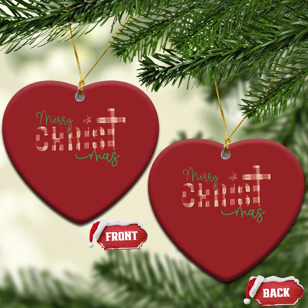 Christian Xmas Christmas Ornament Merry Xmas Cross Faith - Wonder Print Shop