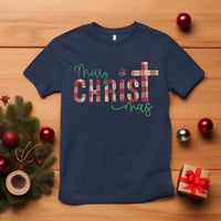Christian Christmas T Shirt Merry Christmas Cross Faith - Wonder Print Shop