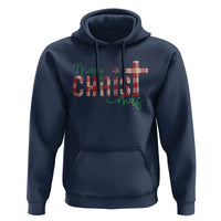 Christian Christmas Hoodie Merry Christmas Cross Faith