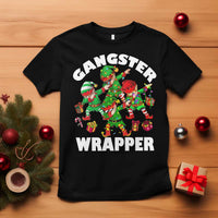 Funny Gangster Wrapper T Shirt Christmas Gangsta Elf Crew Presents - Wonder Print Shop