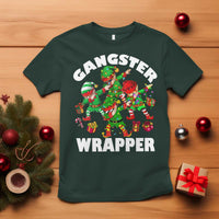 Funny Gangster Wrapper T Shirt Christmas Gangsta Elf Crew Presents - Wonder Print Shop