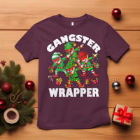 Funny Gangster Wrapper T Shirt Christmas Gangsta Elf Crew Presents - Wonder Print Shop