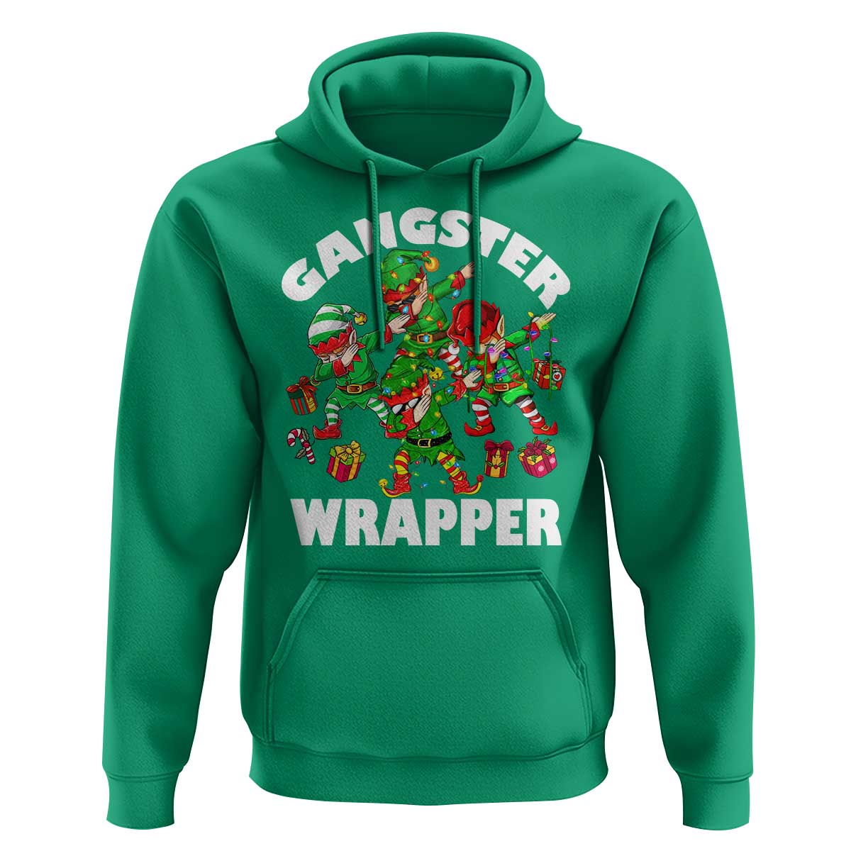 Funny Gangster Wrapper Hoodie Christmas Gangsta Elf Crew Presents