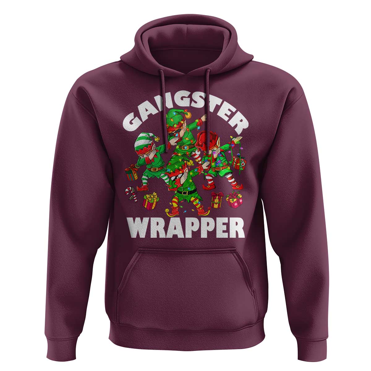 Funny Gangster Wrapper Hoodie Christmas Gangsta Elf Crew Presents