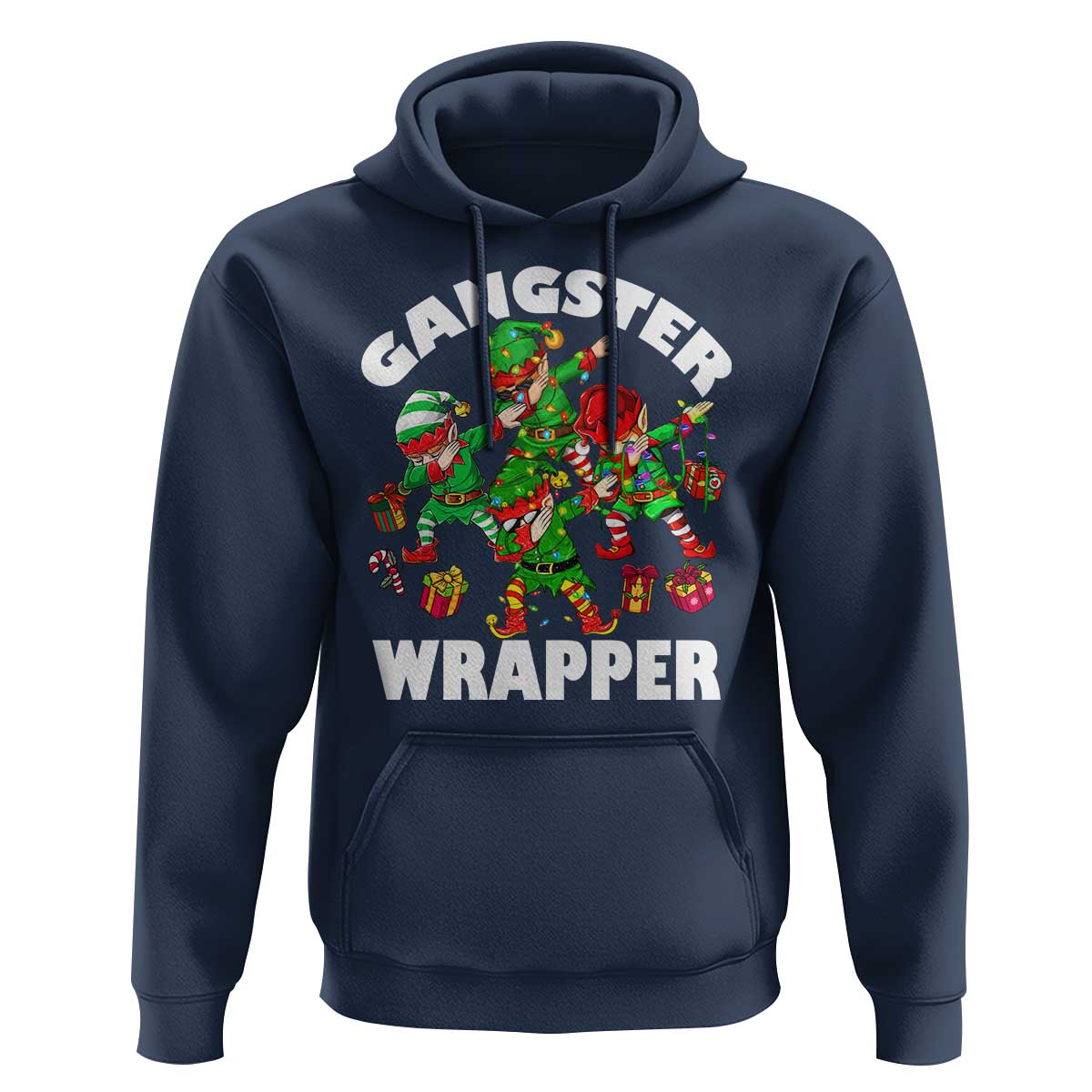 Funny Gangster Wrapper Hoodie Christmas Gangsta Elf Crew Presents