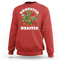 Funny Gangster Wrapper Sweatshirt Christmas Gangsta Elf Crew Presents - Wonder Print Shop