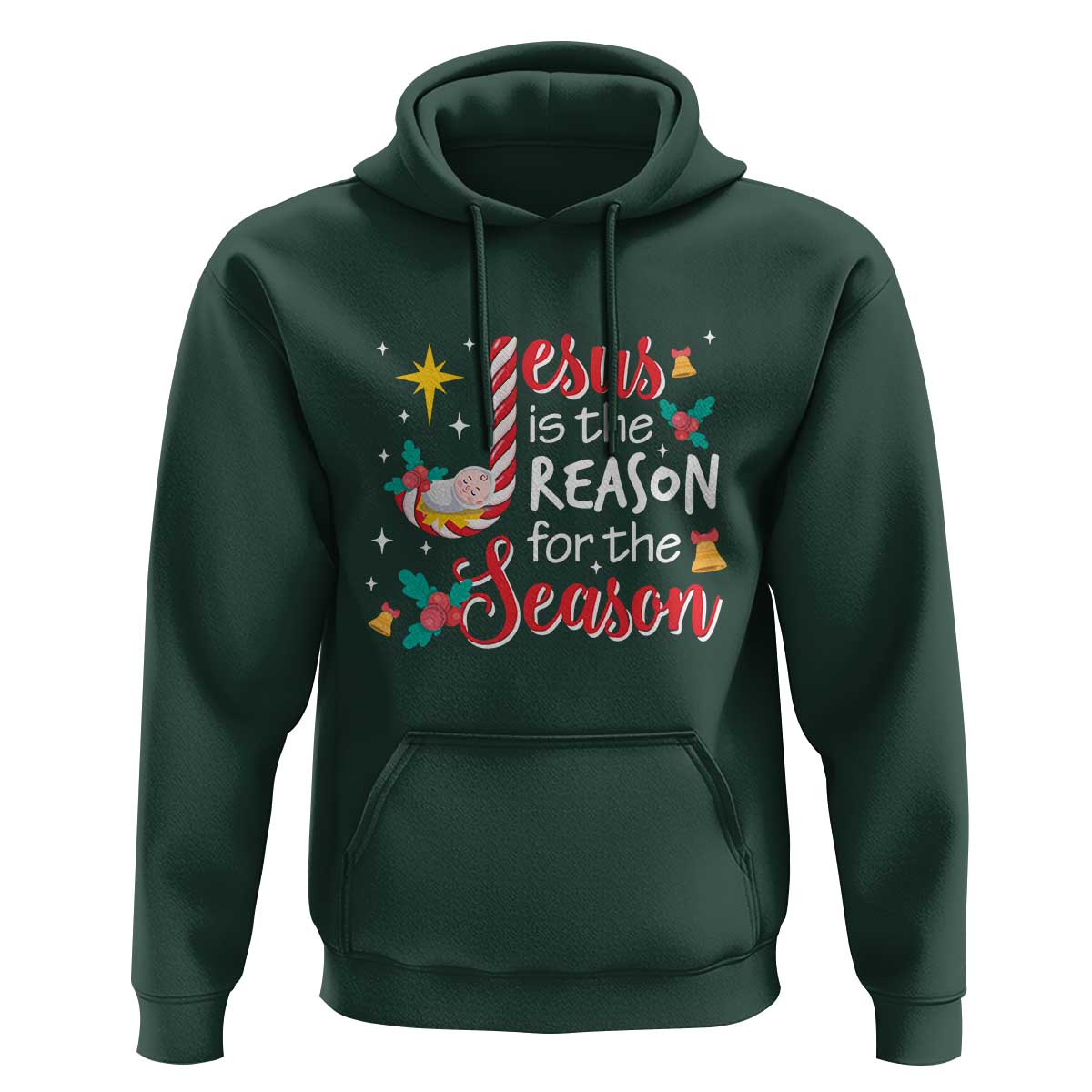 Jesus Is The Reason For The Season Hoodie Christmas Jolly Bell