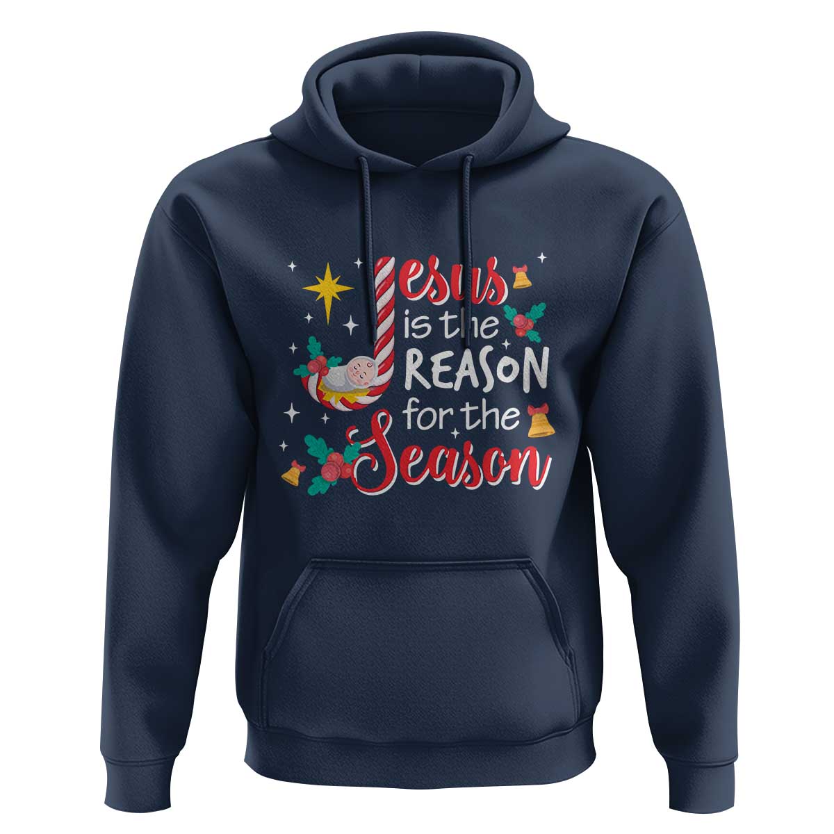 Jesus Is The Reason For The Season Hoodie Christmas Jolly Bell