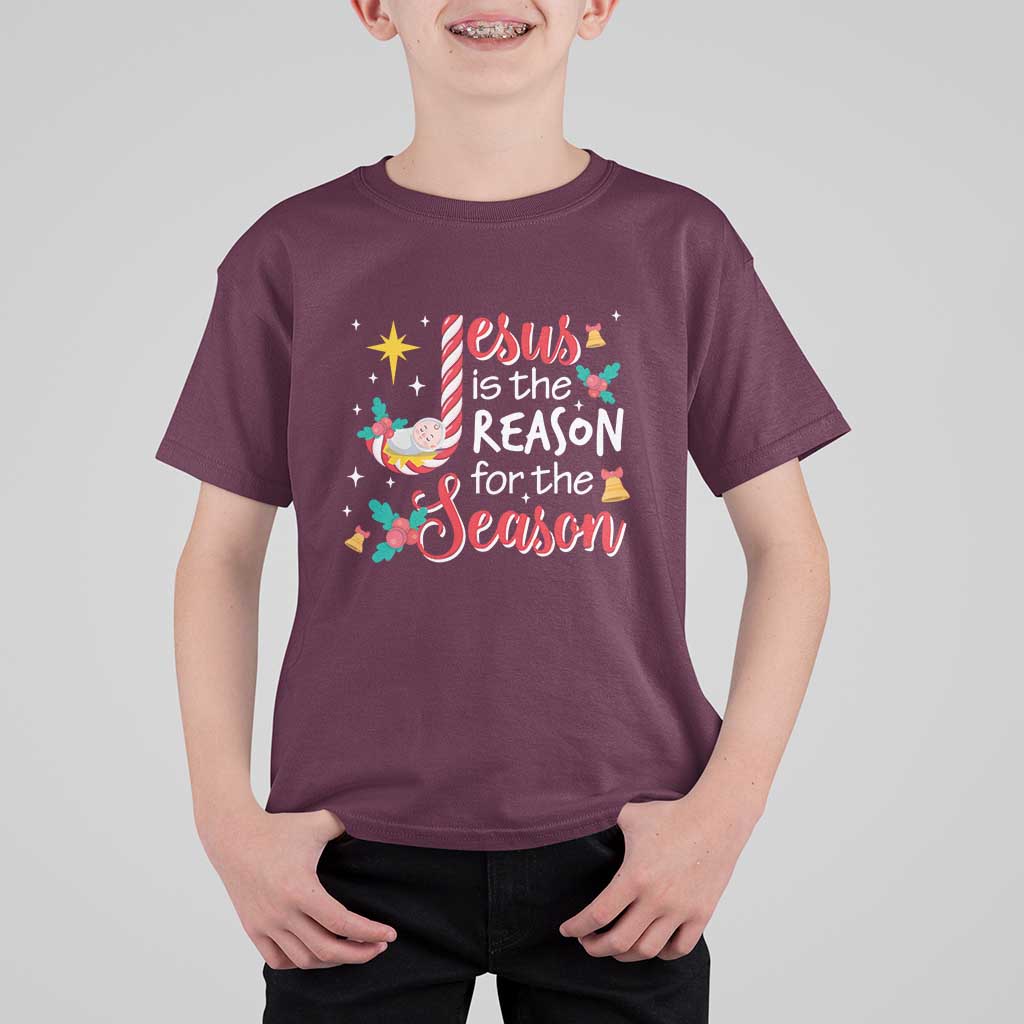 Jesus Is The Reason For The Season T Shirt For Kid Christmas Jolly Bell - Wonder Print Shop