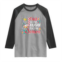 Jesus Is The Reason For The Season Raglan Shirt Christmas Jolly Bell - Wonder Print Shop