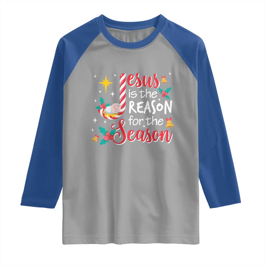 Jesus Is The Reason For The Season Raglan Shirt Christmas Jolly Bell - Wonder Print Shop