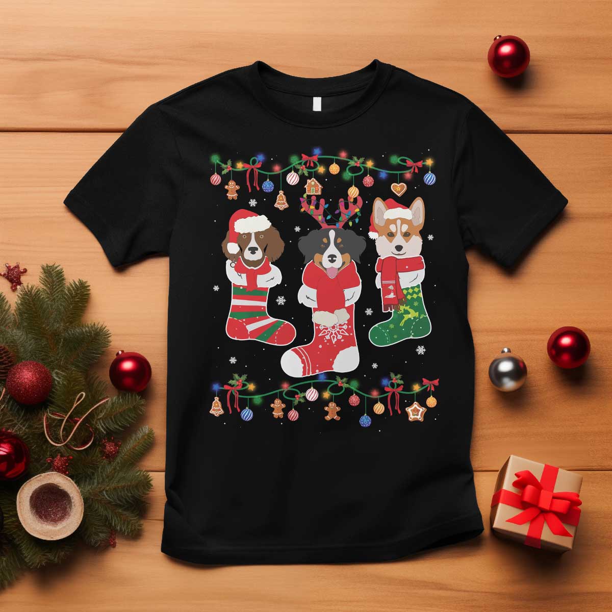 Funny Christmas Dog Owner T Shirt Socks Xmas Holiday - Wonder Print Shop