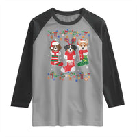 Funny Christmas Dog Owner Raglan Shirt Socks Xmas Holiday - Wonder Print Shop