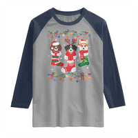 Funny Christmas Dog Owner Raglan Shirt Socks Xmas Holiday - Wonder Print Shop