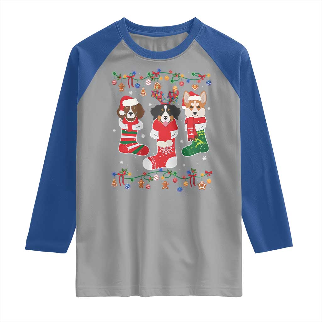 Funny Christmas Dog Owner Raglan Shirt Socks Xmas Holiday - Wonder Print Shop