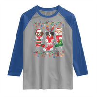 Funny Christmas Dog Owner Raglan Shirt Socks Xmas Holiday - Wonder Print Shop