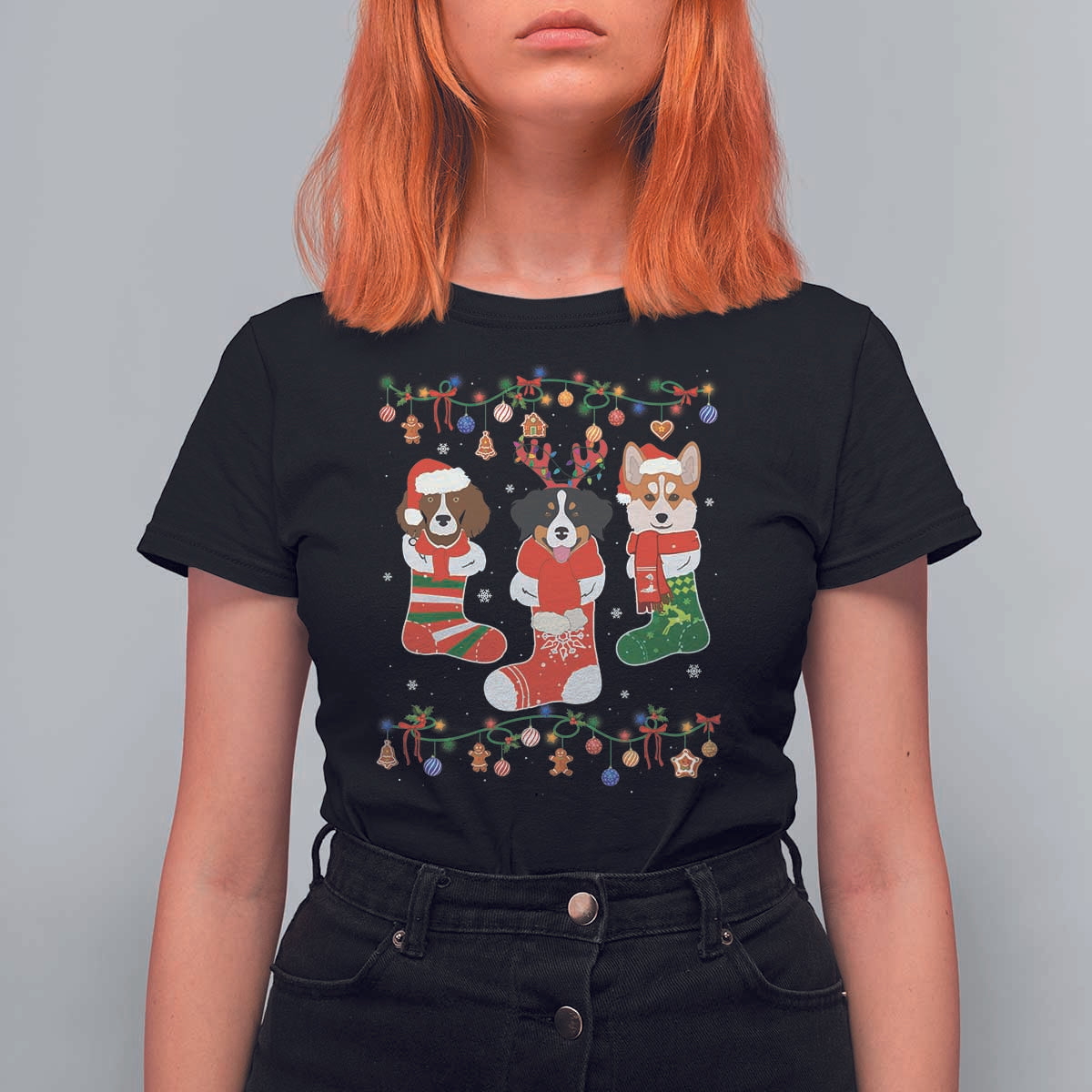 Funny Christmas Dog Owner T Shirt For Women Socks Xmas Holiday - Wonder Print Shop
