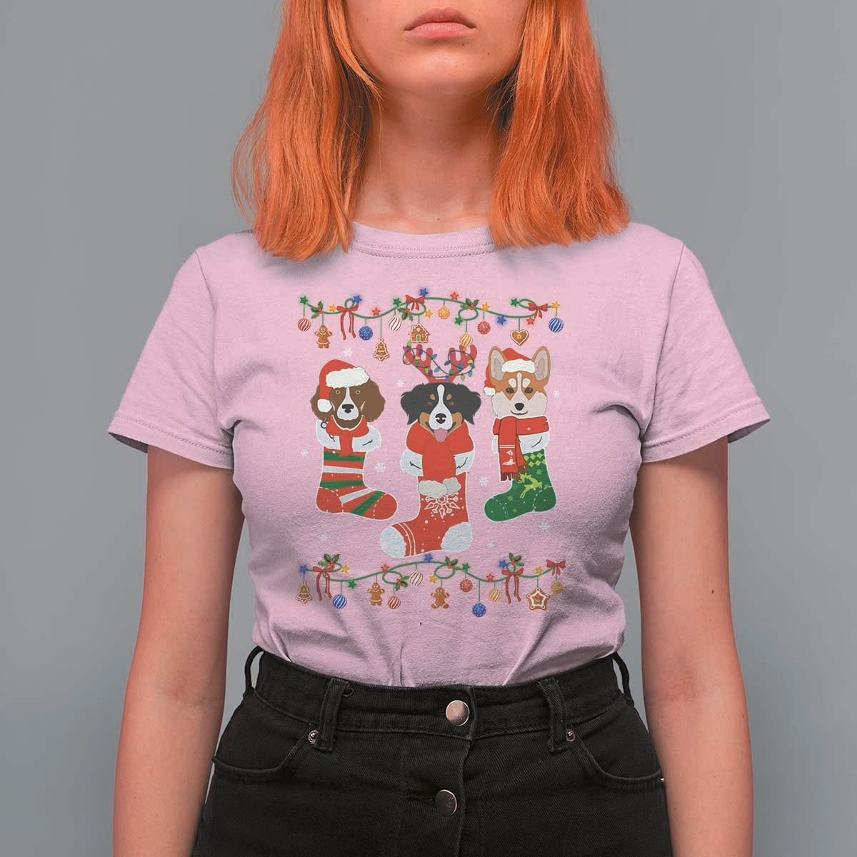 Funny Christmas Dog Owner T Shirt For Women Socks Xmas Holiday - Wonder Print Shop