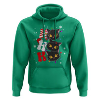 Funny Christmas Black Cat Triple Ho Hoodie