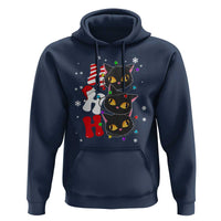 Funny Christmas Black Cat Triple Ho Hoodie